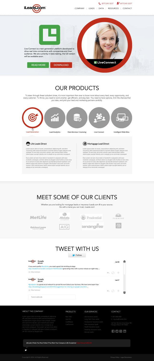 Web Design par TechWise pour iLeads.com | Design #2988822