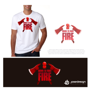 The Volunteer Fire Fighter Podcast - Down to Fight Fire | T-Shirt-Design von JoseDesign