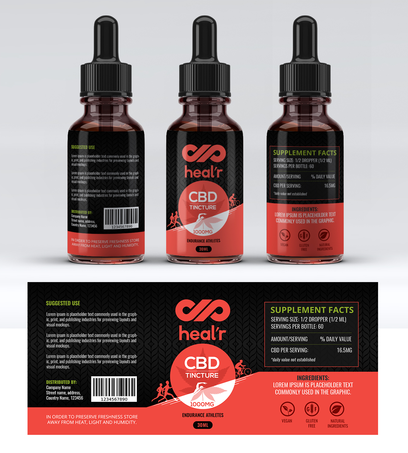 Label Design by SAI DESIGNS for Heal'r | Design #20229746
