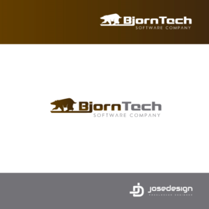 I want a more professional look. Although I like some kind of stilizilized bear to be around the company name BjornTech | Logo Design by JoseDesign