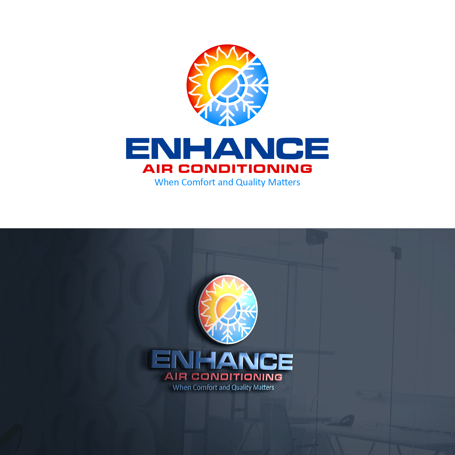 Logo Design by lightning.1972 for Enhance Air Conditioning | Design #20276078