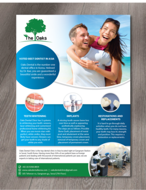 Need an introduce flyer for dental clinic | Diseño de Flyer por alex989