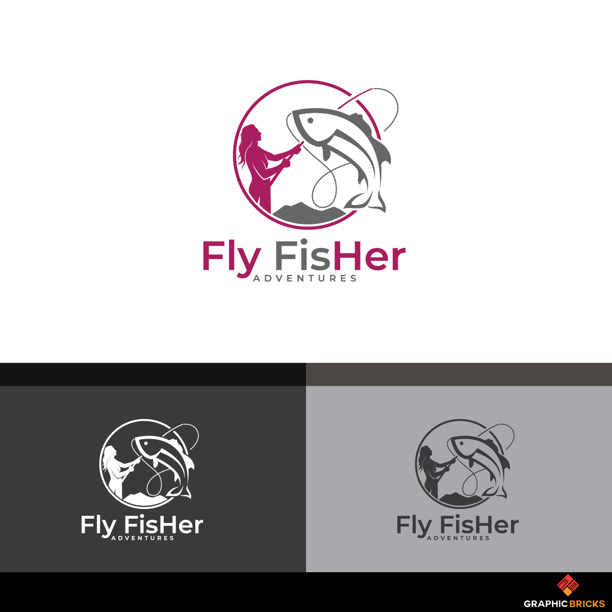 Logo Design by Graphic Bricks for Fly FisHer Adventures | Design #20227551