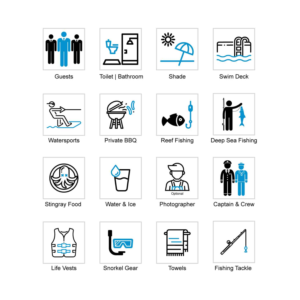 Simple & Fun Icons for a Charter Boat Company in the Caribbean!! | Diseño Con Ícono por Annie Creative Service