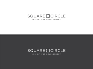 Main text: Square Circle     Byline: insight for development  | Logo Design by Atvento Graphics