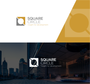 Main text: Square Circle     Byline: insight for development  | Logo Design by Gree™
