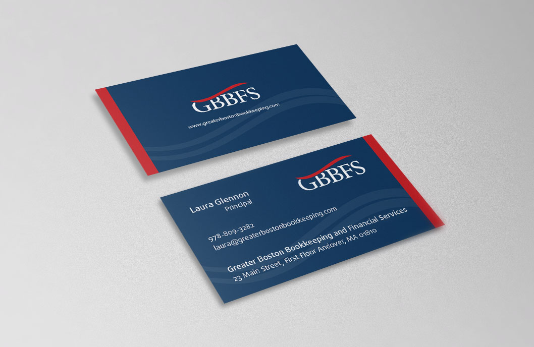 Design de Carte de Visite par Krishna pour Greater Boston Bookkeeping and Financial Services | Design #2948481
