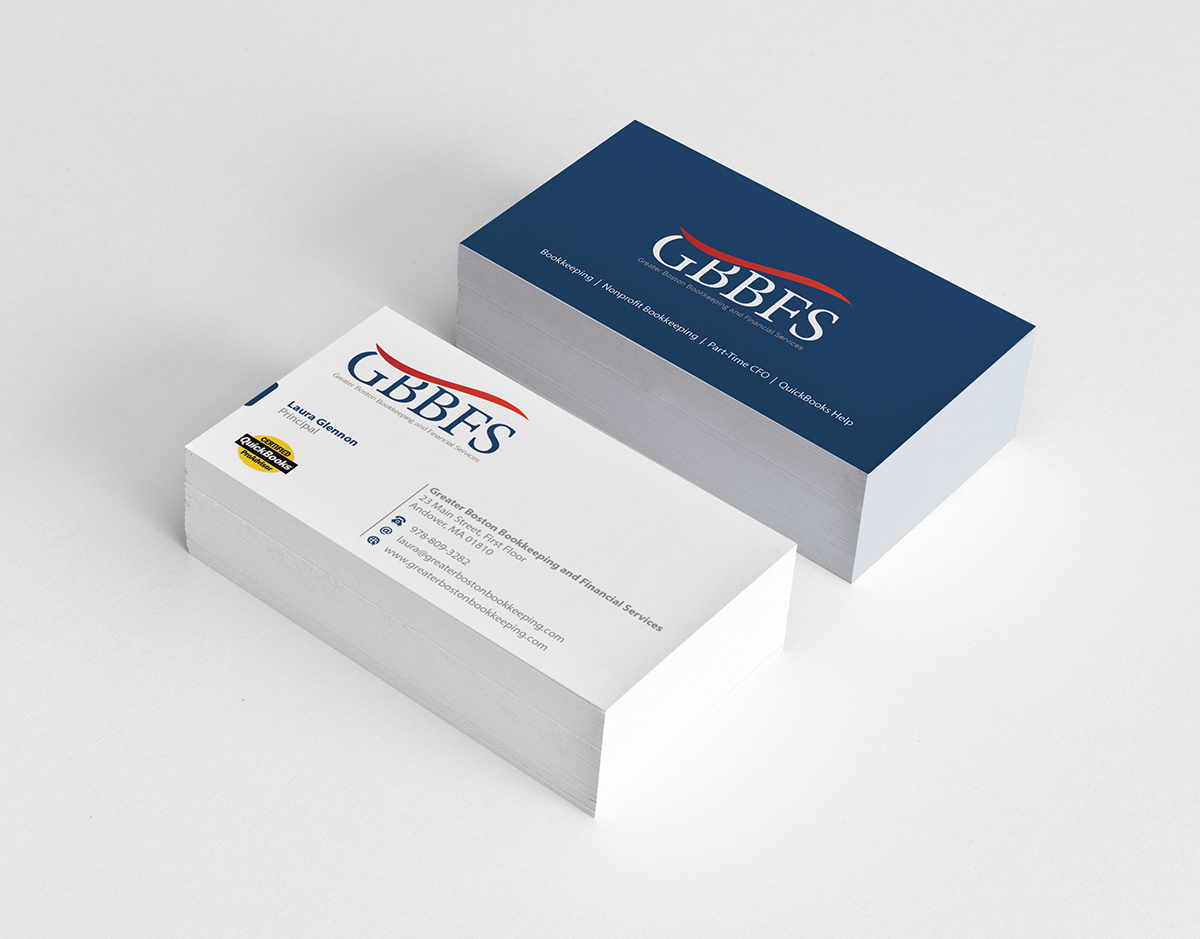 Business Card Design by BrandWar for Greater Boston Bookkeeping and Financial Services | Design #2926741