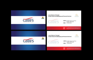 Design de Carte de Visite par ARSAL DIZ pour Greater Boston Bookkeeping and Financial Services | Design #2937381