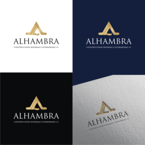 Design de Logo par T I K H E - L M W pour ALHAMBRA CONSTRUCCIONES REFORMAS E INTERIORISMO, S.L. | Design : #20331127