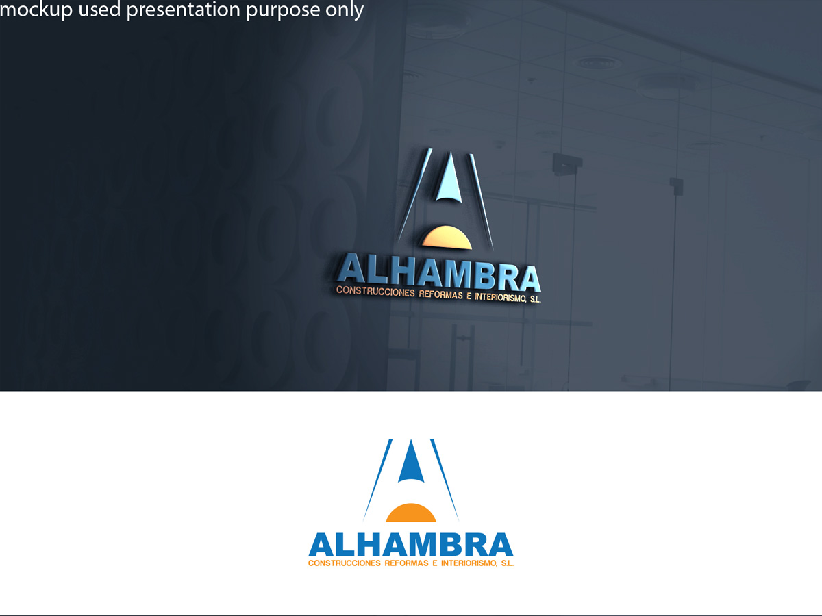Logo Design by A S design @ for ALHAMBRA CONSTRUCCIONES REFORMAS E INTERIORISMO, S.L. | Design #20313441