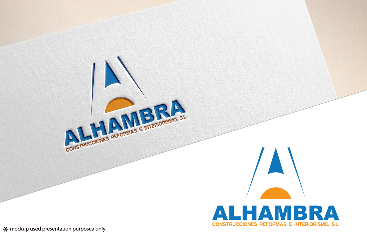 Logo Design by A S design @ for ALHAMBRA CONSTRUCCIONES REFORMAS E INTERIORISMO, S.L. | Design #20313442