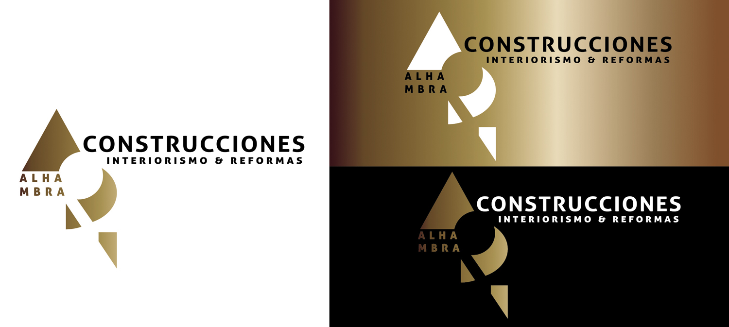 Logo Design by lynoir for ALHAMBRA CONSTRUCCIONES REFORMAS E INTERIORISMO, S.L. | Design #20318053