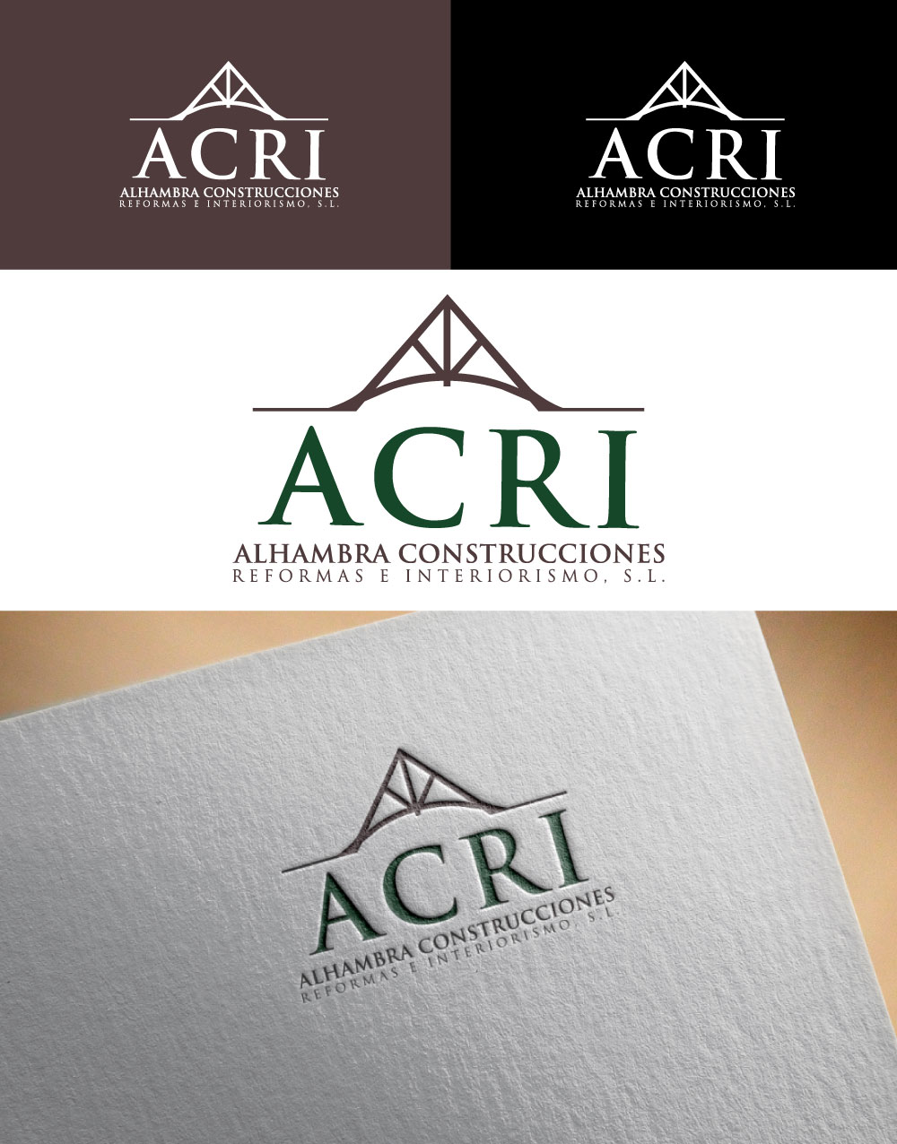 Logo Design by Ash_king for ALHAMBRA CONSTRUCCIONES REFORMAS E INTERIORISMO, S.L. | Design #20313967