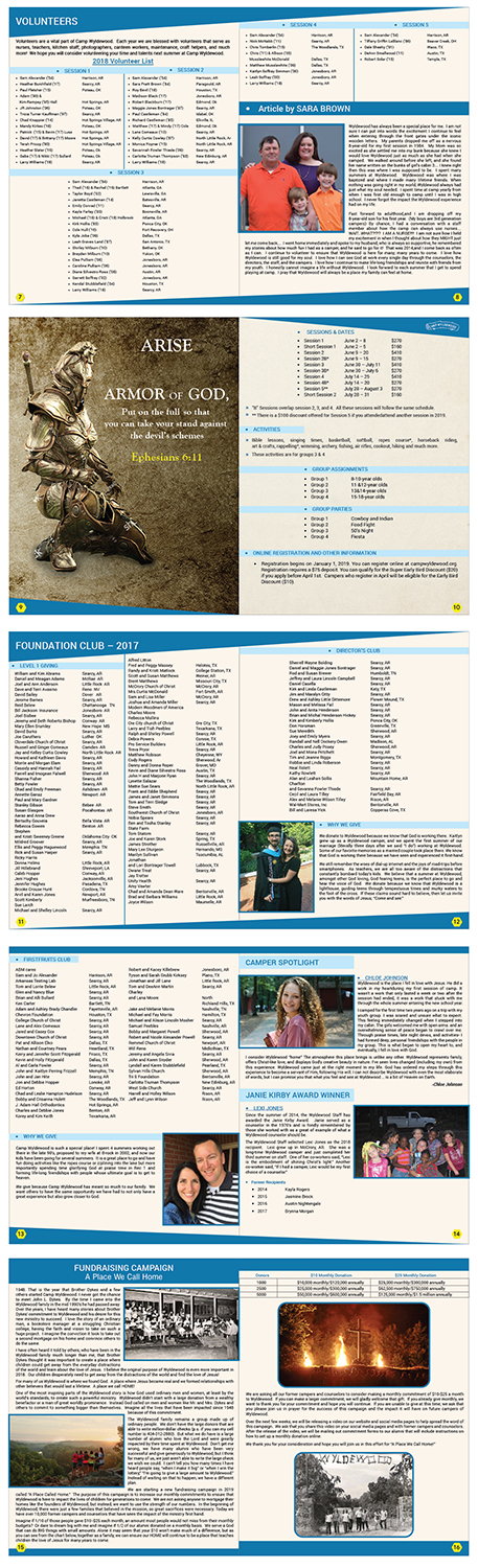 Magazine Design by PavanPrajapati for Camp Wyldewood | Design #20294957