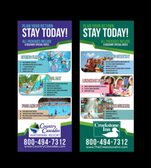 Rack Card 2 sided promoting spring and summer packages for 2019 | Diseño de Flyer por Fine Graphics House