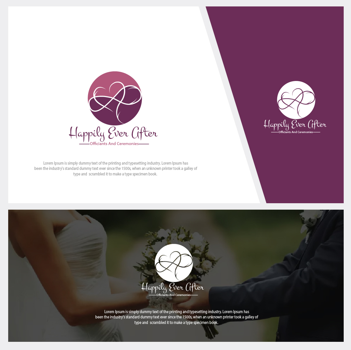 Logo Design by Log-X for Happily Ever After Officiants and Ceremonies | Design #20259051