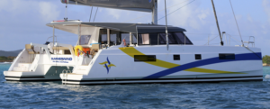 Design for Hulls of White Catamaran for use in the Caribbean then in California | Graphic Design by YERR®