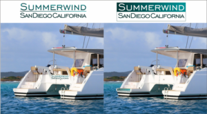 Design for Hulls of White Catamaran for use in the Caribbean then in California | Grafik-Design von Alpha_Creative