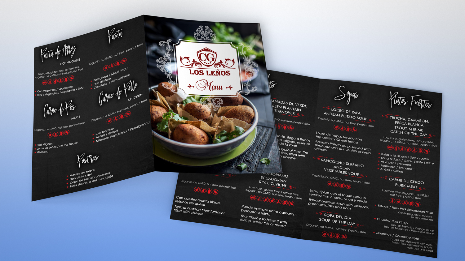 Menu Design by Tomi and Edó for this project | Design #21292397