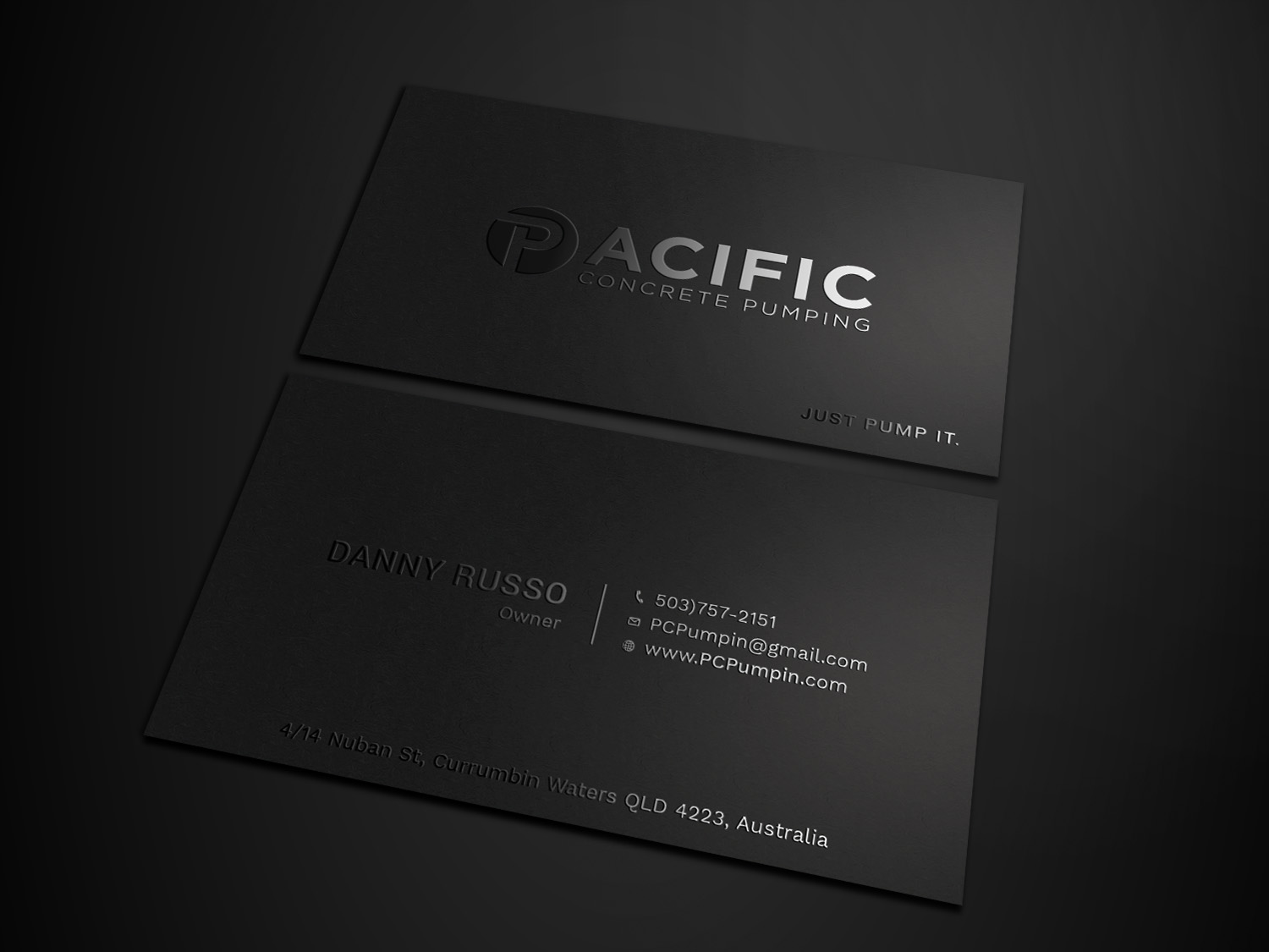 Business Card Design by Tripti Ranjan Gain for Pacific concrete pumping | Design #20387459