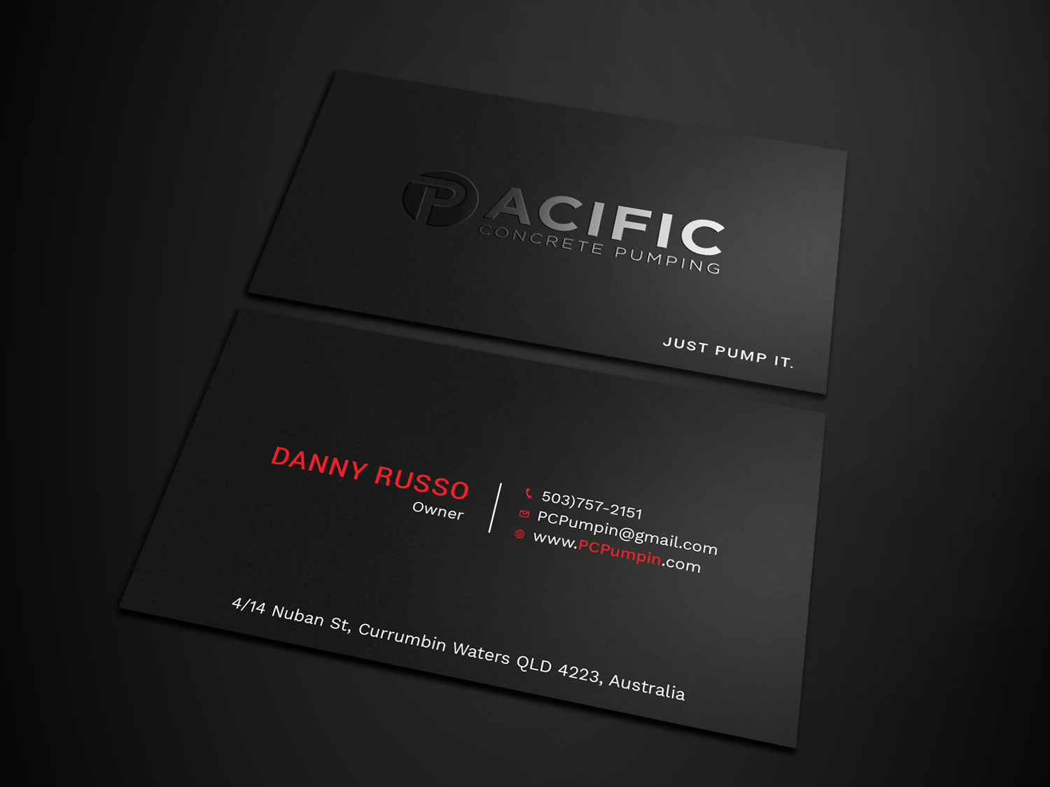 Visitenkarten-Design von Tripti Ranjan Gain für Pacific concrete pumping | Design #20387460