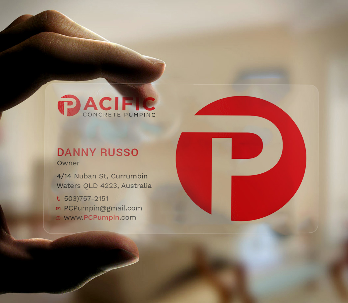 Visitenkarten-Design von Tripti Ranjan Gain für Pacific concrete pumping | Design #20387474
