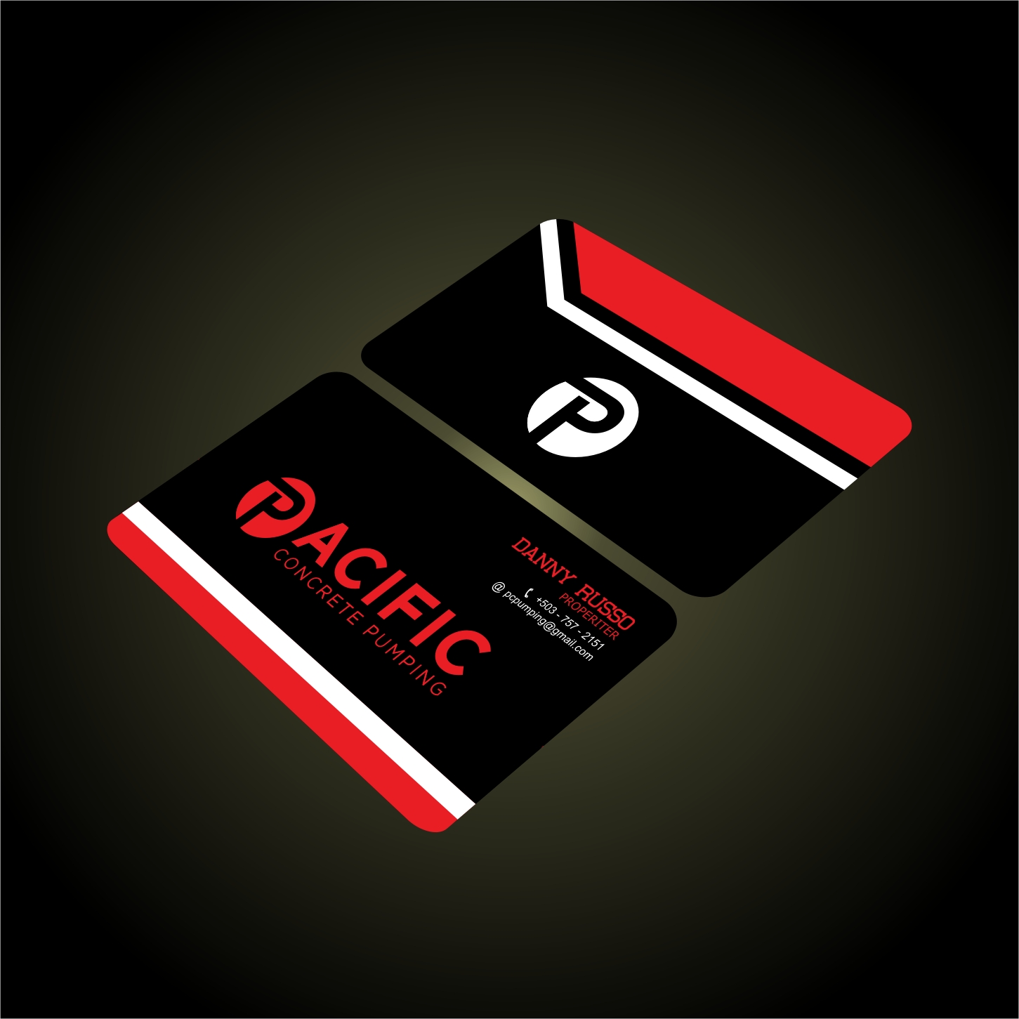 Business Card Design by saimfaras for Pacific concrete pumping | Design #20387291