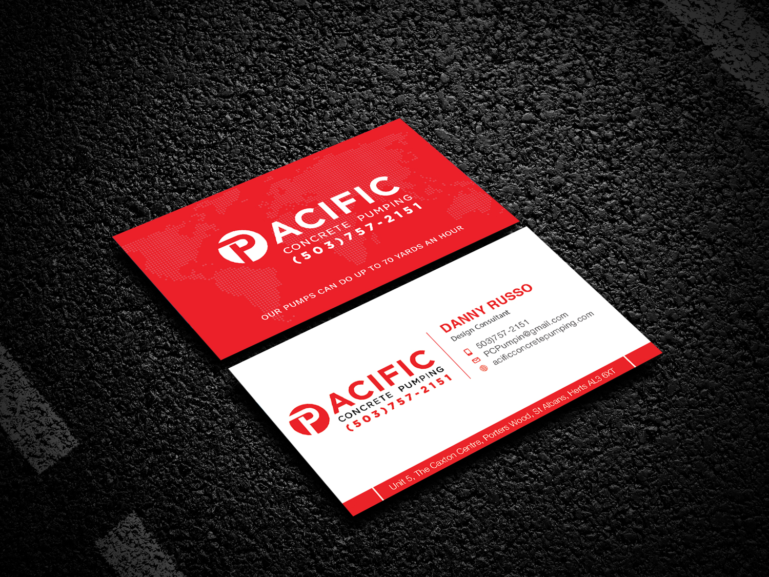 Business Card Design by Design2c for Pacific concrete pumping | Design #20388989
