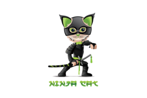 funny ninja cat graphic with a stylish cat with some humor in the design | Grafik-Design von Akshar Shailesh