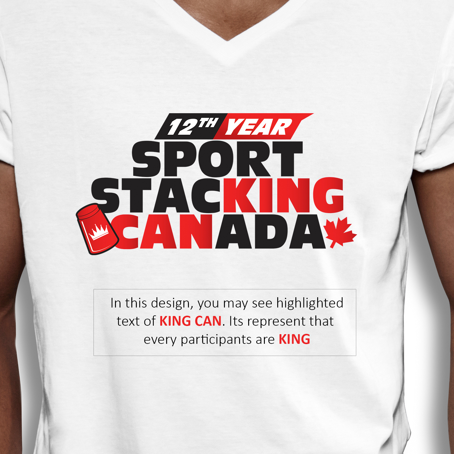 T-shirt Design by Bojarajan Shanmugam for Sport Stacking Canada | Design #20288296