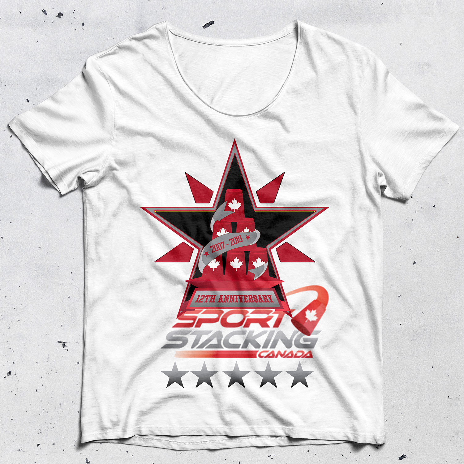 T-shirt Design by veeBC for Sport Stacking Canada | Design #20272085