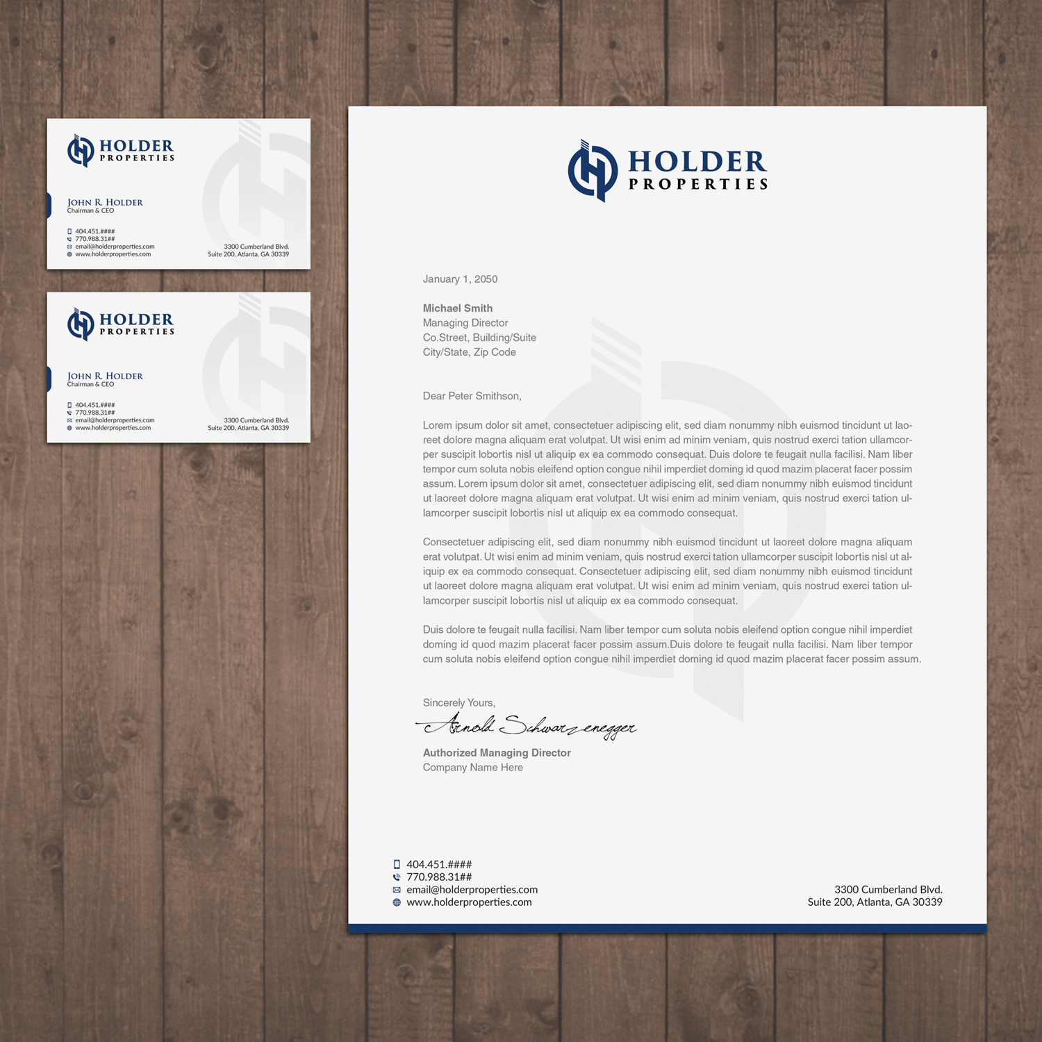 Stationery Design by OxonoArt for Holder Properties | Design #20294274