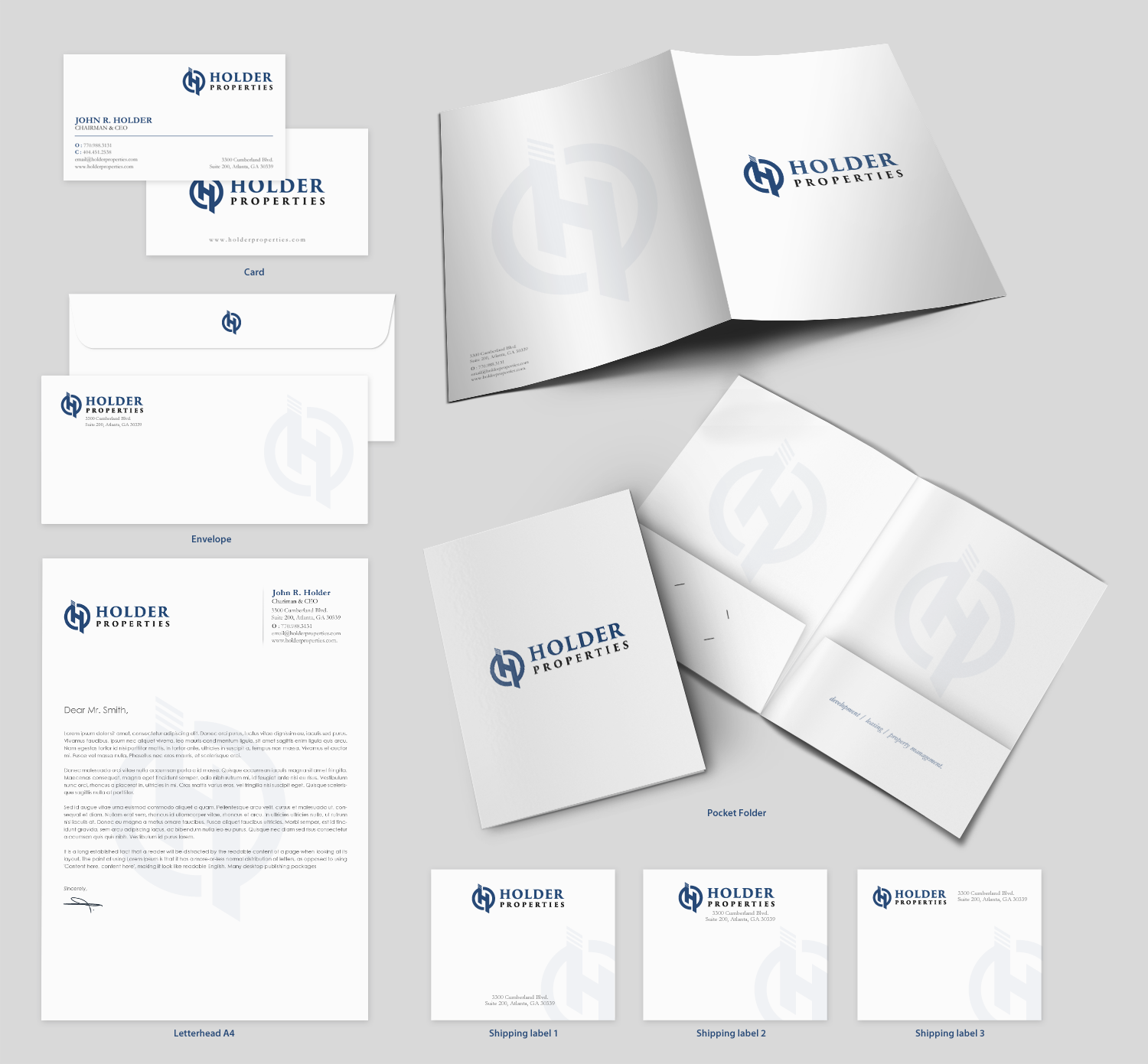 Schreibwaren-Design von chandrayaan.creative für Holder Properties | Design #20279649