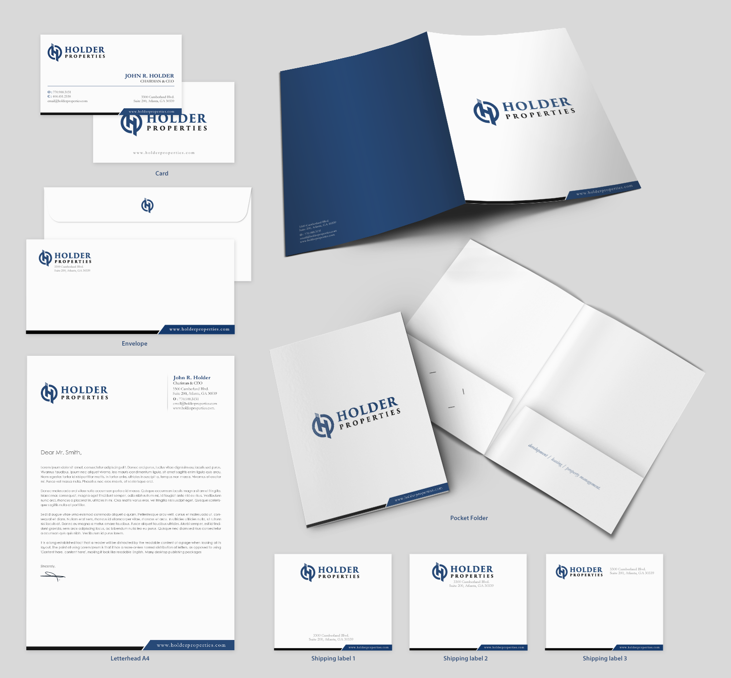 Diseño de Papelería por chandrayaan.creative para Holder Properties | Diseño #20290650