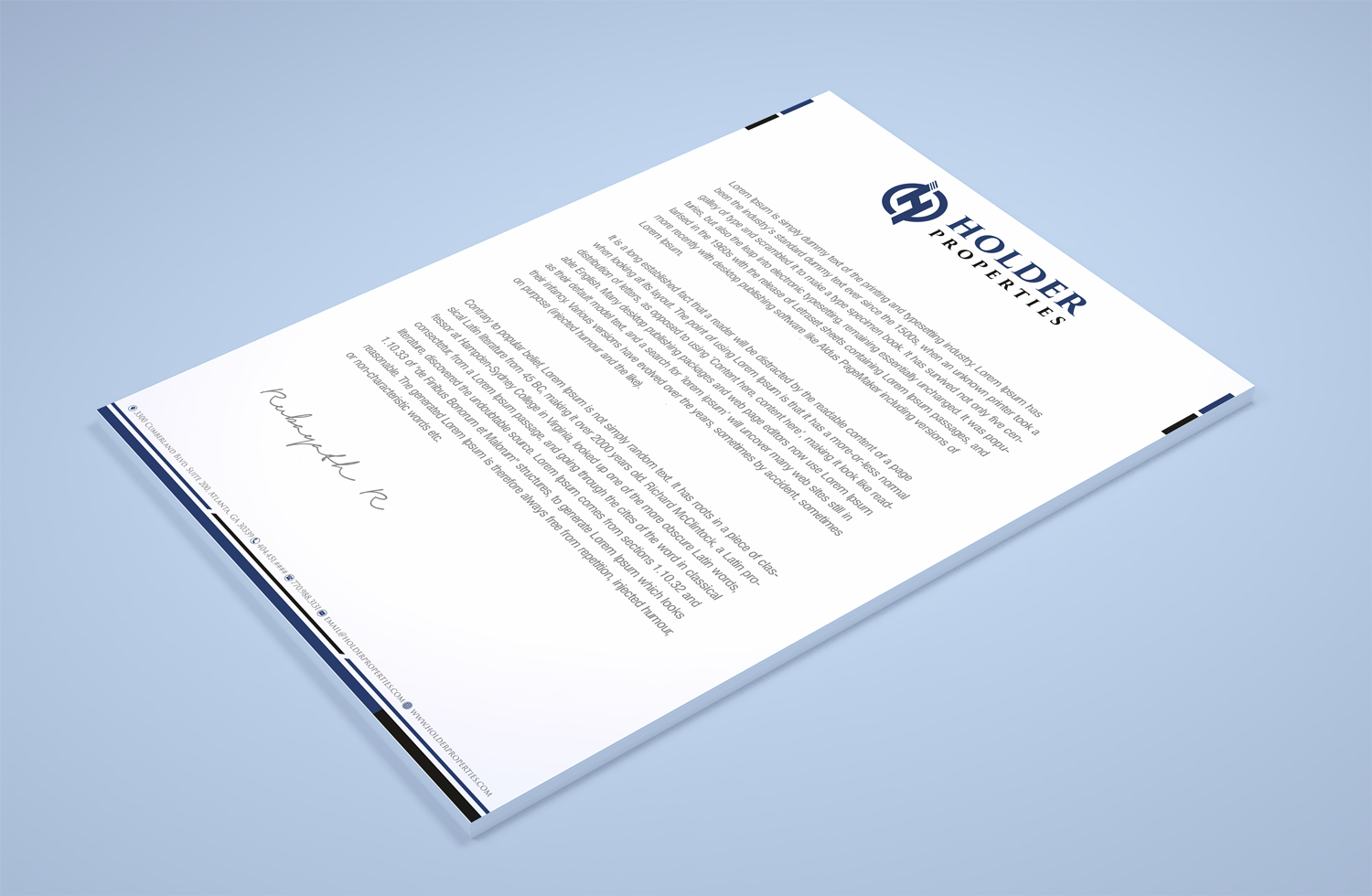 Stationery Design by Petter Goms for Holder Properties | Design #20276313