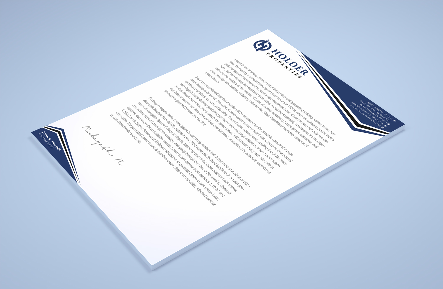 Stationery Design by Petter Goms for Holder Properties | Design #20276403