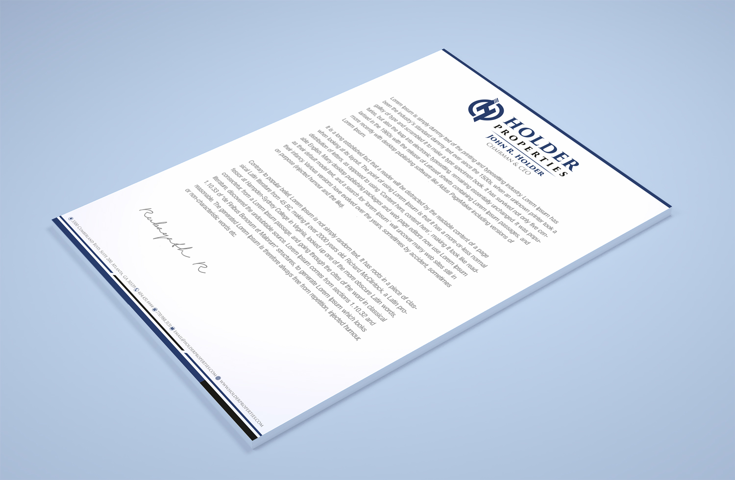 Stationery Design by Petter Goms for Holder Properties | Design #20276431