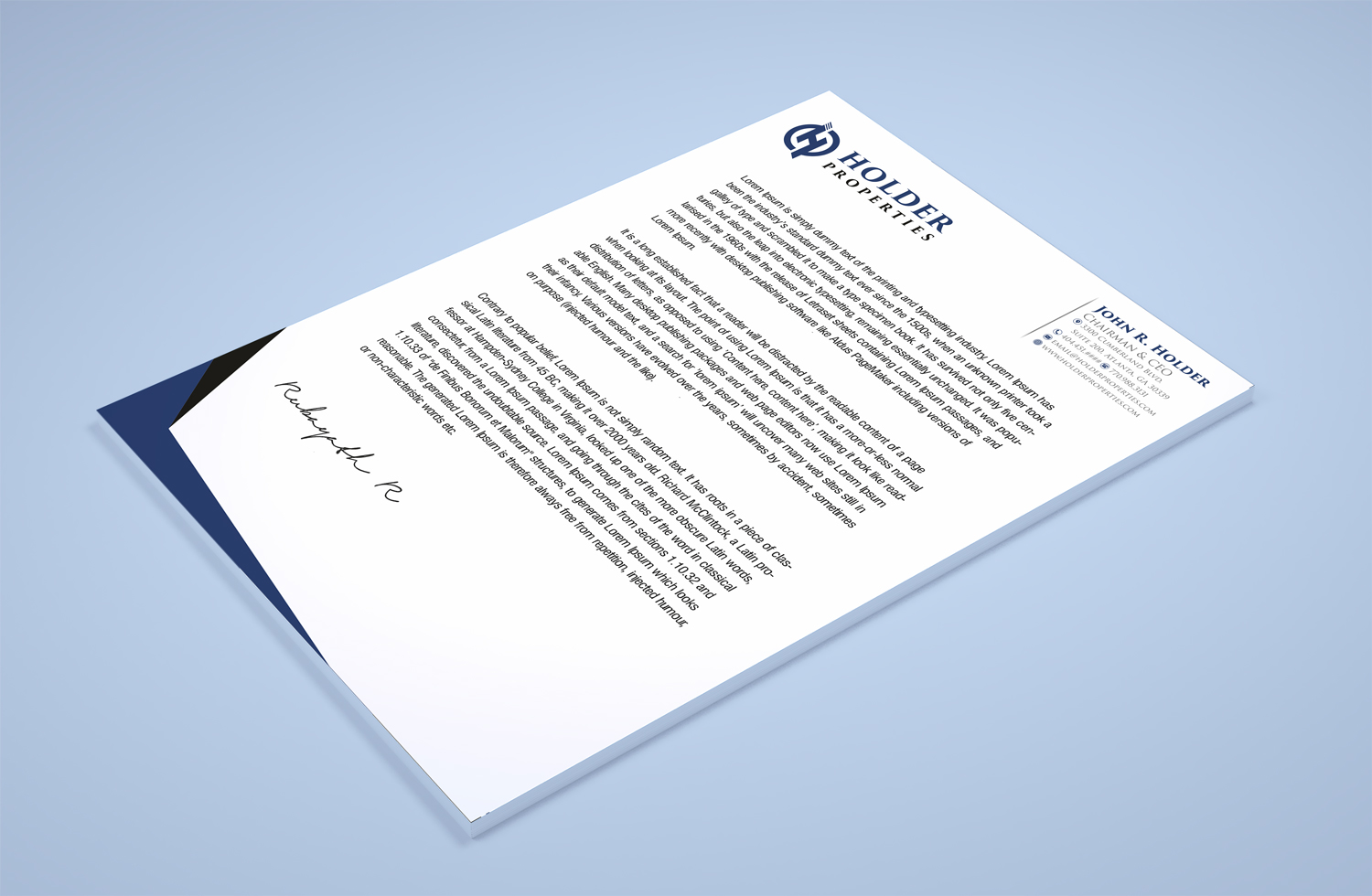 Stationery Design by Petter Goms for Holder Properties | Design #20276473