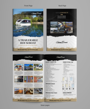 Innovative company that has designed a houseboat & caravan as one - CaraBoat We need a brochure t... | Graphic Design by SAI DESIGNS