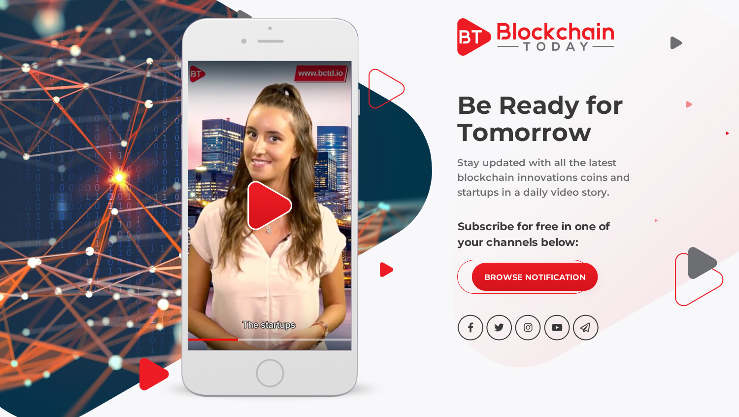 Web Design by Hashim Creetto for Blockchain Today Content services LTD | Design #20269171