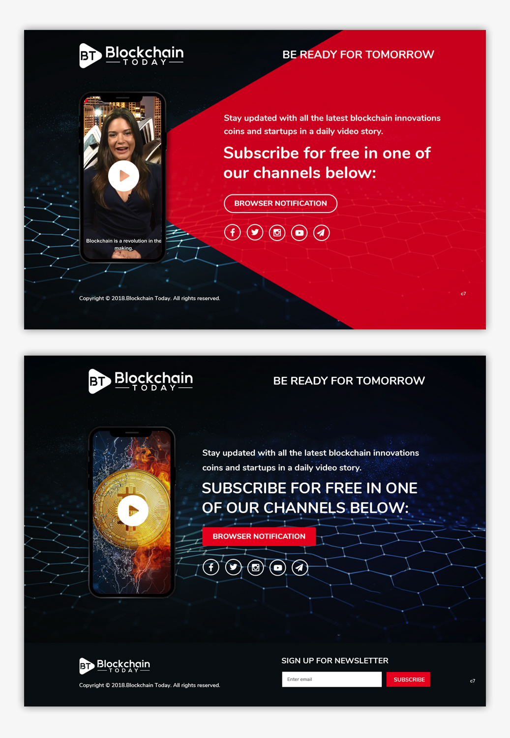 Web Design by pb for Blockchain Today Content services LTD | Design #20273135