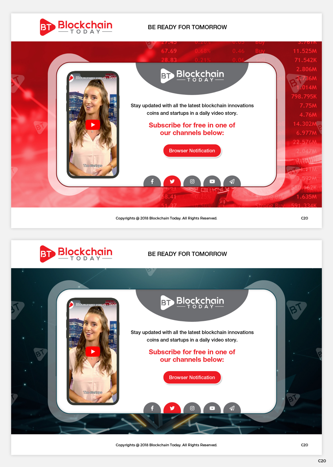 Web Design by pb for Blockchain Today Content services LTD | Design #20273139