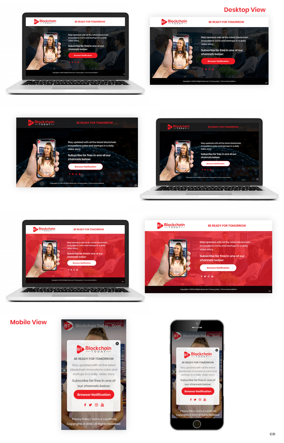Web Design by pb for Blockchain Today Content services LTD | Design #20302713