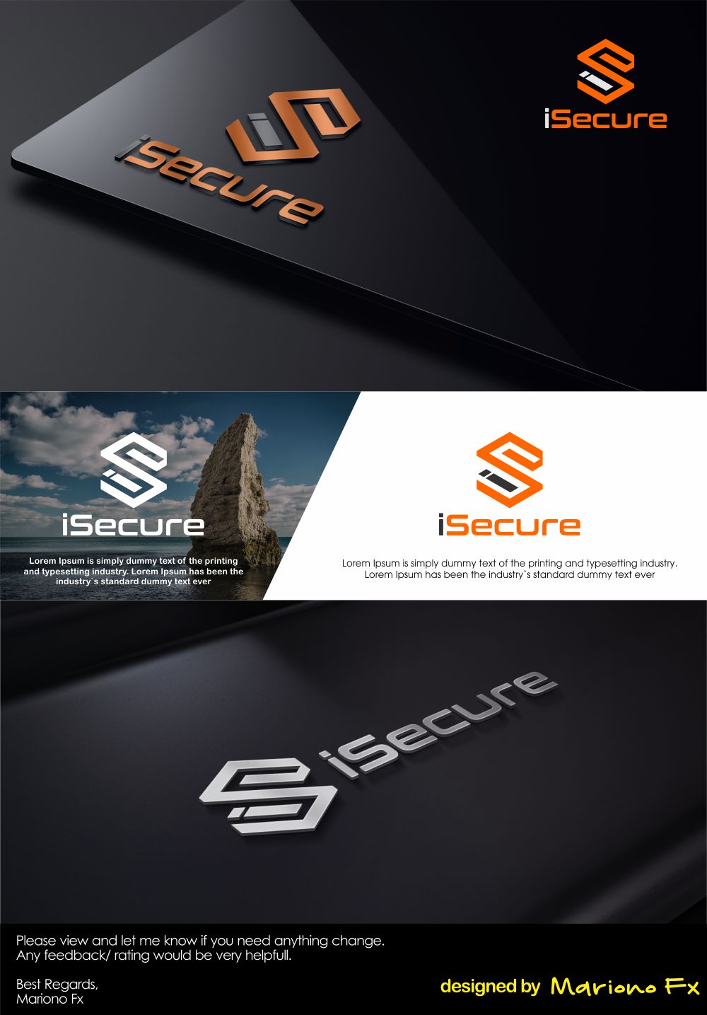 Logo Design by Mariono Fx for iSecure AB | Design #20263426