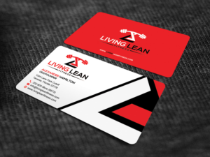 Living Lean Fitness Facility Business Cards | Visitenkarten-Design von Sandaruwan