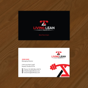 Living Lean Fitness Facility Business Cards | Visitenkarten-Design von Dezero