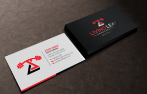 Living Lean Fitness Facility Business Cards | Visitenkarten-Design von chandrayaan.creative