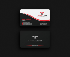 Living Lean Fitness Facility Business Cards | Visitenkarten-Design von mdreyad