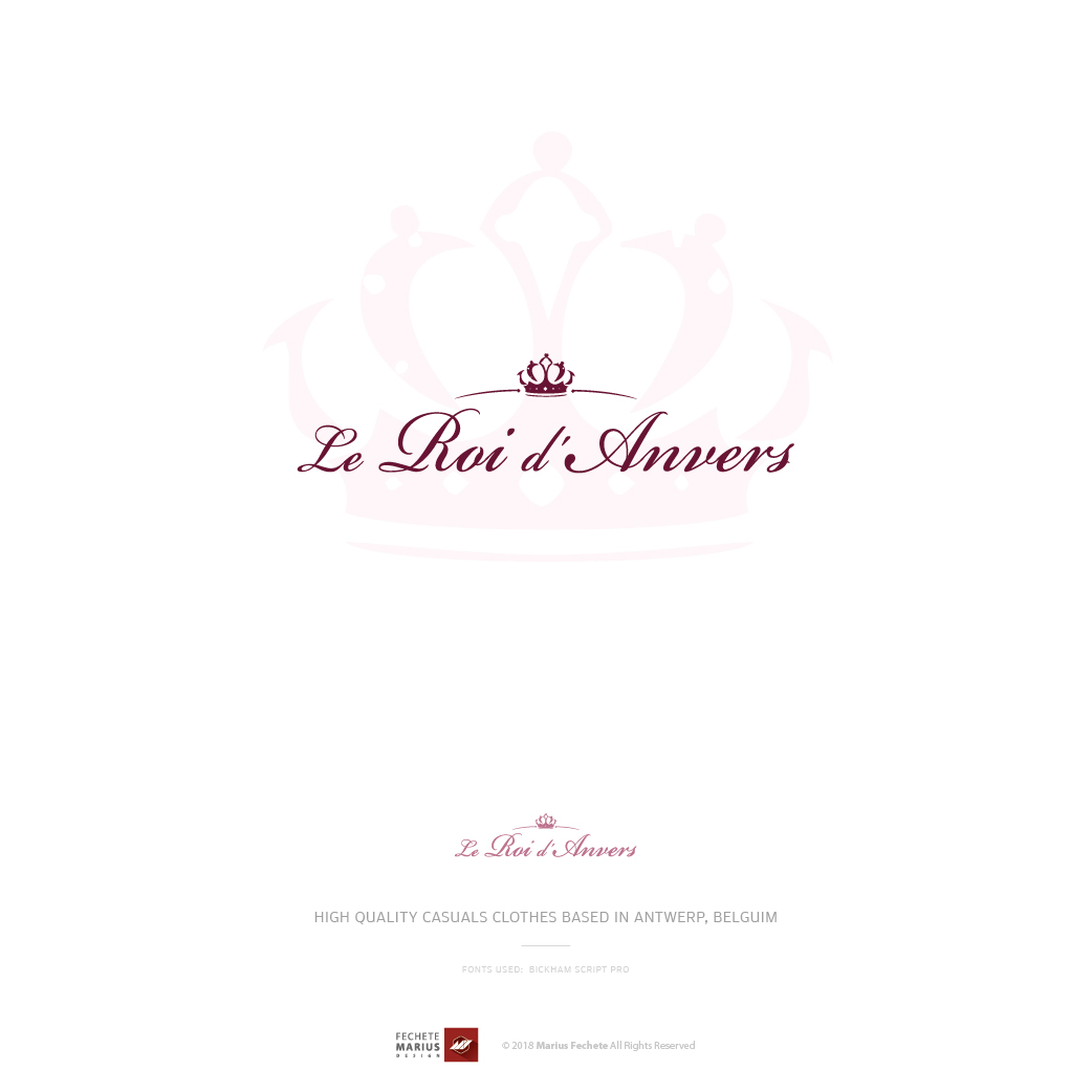 Logo Design by Marius Fechete for Le Roi d´ Anvers | Design #20270416